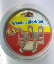 Real Wood Toys Stack'N Build Wooden Block Set - 45 Pieces