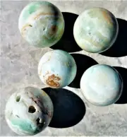 Aragonite Caribbean Blue Calcite Polished Sphere Crystal - 58mm