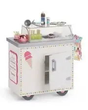NEW American Girl Ice Cream Cart + Accessories Popsicles Scoop Money for Dolls