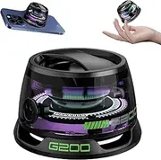 Multifunctional Magnetic Bluetooth Speaker G200,Magnetic Portable Bluetooh Speaker G200 Wireless,Portable Bluetooth Speaker with RGB Color Light,Waterproof Wireless Speaker (Black)