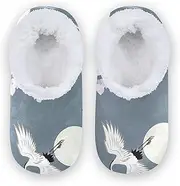 [Caihoyu] Home Shoes for Kids Girls Boys Fuzzy Fleece Anti-Slip Rubber Sole Soft House Slippers Shoes Bedroom Home Office Travel Yoga