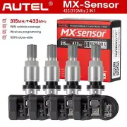 4pcs Autel MX-Sensor 315MHz+433MHz Universal Prog-rammable TPMS Sensor Metal