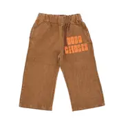 [BOBO CHOSES] BOBO CHOSES Logo print canvas pants Kids 2/3 2/3 Brown