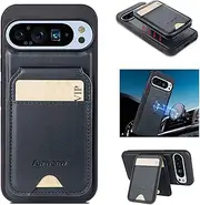 [YocoverTech] for Google Pixel 8 5G Case Wallet with Card Slots,2 in 1 Detachable Magnetic Cover Card Holders PU Leather RFID Blocking Kickstand for Google Pixel 8 5G Flip Case-Black