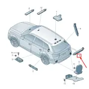 AUDI Q7 4M Right Upper Antenna Amplifier 4M0035225M NEW GENUINE