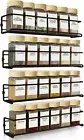 Space Saving Spice Rack Organizer for Cabinets or Wall Mounts - Easy to Insta...