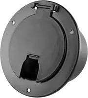 MotiveTech Rv Electric Cord Cover RV Power Cord Plug Cover RV Power Cord Hatch Cover, black