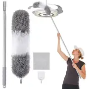Extendable Duster,with 30-100 inch Adjustable Pole Ceiling Fan Cleaning Duste...