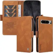 Umlovecase for Google Pixel 8 Pro 5G Case,for Google Pixel 8 Pro 5G Wallet Case,Pu Leather Folding Flip Cover Magnetic Card Slot Stand Protective Cover-Brown