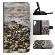 FLIP CASE FOR SAMSUNG GALAXY|COOL WET PEBBLE STONE ROCKS