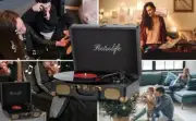 Vintage Vinyl Record Player 3-Speed Bluetooth Suitcase Portable Belt-Driven, NEW