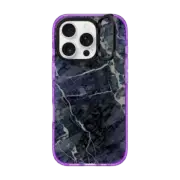 iPhone 16 Pro Impact Ring Stand Case MagSafe Compatible Blue Stone Marble