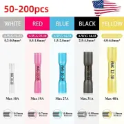 50-200X Heat Shrink Butt Connectors Terminal Crimp Wire Splice Marine Waterproof