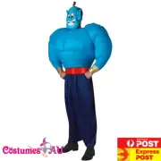 Mens Inflatable Aladdin Blow Up Costume Genie Live Action Disney Funny Prince