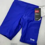 22 TYR Boys Jammer Swim Suit Royal Blue 250+ Hours Performance TYReco RJAM1Y
