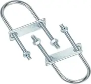 U Bolts M8 U Bolt 2 Sets Galvanized U Shape Bolts with Nuts Plate Washer for Boat Trailer Axle Sailboat Trailer for Fastening