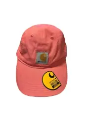 Carhartt OSFM Canvas Hat Strap Back Baseball Cap Hat Built For Kids Pink New