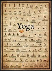 Asana Workout Poster – Progressive Flow Diagram, Map, Breathing Visual | Laminated Instructional Movement Aid, Detailed Learning Sheet Studio Pilates Flexibility Session
