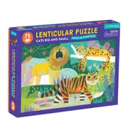 75pc Mudpuppy Lenticular Kids/Children Jigsaw Puzzle Toy 45x26cm Cats 5+