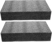 Abaodam 2pcs Cuttable Black Foam Pads for Packing Crafts Toolbox Storage Lightweight Shock Resistant Inserts Versatile Protection for Tools Camera Cases