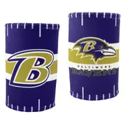 2x NFL Baltimore Ravens 11.5cm Stubby Can/Bottle Beverage Storage Sleeve Holder