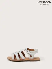 Monsoon White Leather Gladiator Sandals (F75368) | $53 - $62