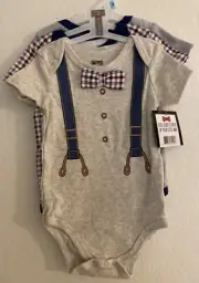 Dapper Dude Baby Boys' Handsome 3-Pack Bodysuits 18 Months