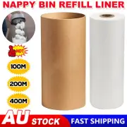 100m/400m Nappy Bin Refill Kit Compatible With Tommee Tippee Sangenic Liner Film