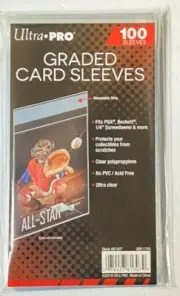 ULTRA PRO Standard Graded Card Sleeves Ultra Clear-1 pack of 100 bags(100 total)