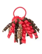 GYMBOREE READY, DRESS, GO! LEOPARD CURLY PONYTAIL HOLDER 1-ct NWT