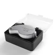40x 25 mm Glass Magnifying Magnifier Jeweler Eye Jewelry Loupe Loop W/ LED Light