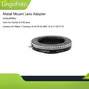 Metal Mount Lens Adapter for Contax G CYG Lens to for Nikon 1 N1 J5 J4 S2 V3 AW1