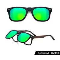 在飛比找蝦皮購物優惠-綠水銀偏光夾片 Polarized可掀式太陽眼鏡 防眩光 反