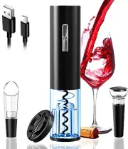 Electric Wine Opener Set, Rechargeable Automatic Wine Corkscrew Remover Kit, Cor