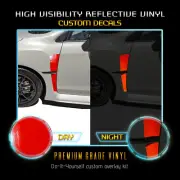 Upper Lower V2 Fender Vent Overlay For 2015-2019 Subaru WRX STi Gloss Reflective