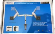 New Ergotech Counterbalance LCD Desk Mount Dual 13" to 27" Flat Panel Stand