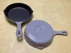 2 Valor Pre-Seasoned Mini Cast Iron Skillet Gray Enamel 5” New