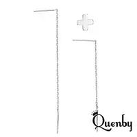 在飛比找momo購物網優惠-【Quenby】韓劇太陽的後裔同款簡約耳線型不對稱耳環/耳針