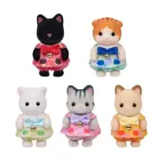 Epoch Sylvanian Families Baby Gather Set Cat Calico Critters From Japan NEW