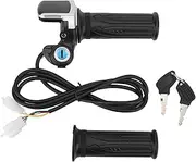 Electric Bike Twist Throttle Grip Lock Key Set LED Indicator for Motorcycle Scooter 48V Waterproof Durable Ergonomic Design with LED Indicator for Motorcycle Scooter 48V