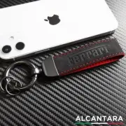 Ferrari Fashion Alcantara Suede Car Key Fob Keychain Strap RIng Gift Decorate (for: Ferrari)