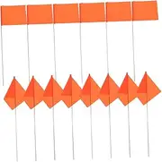 Mobestech Steel Wire Poles Pcs Survey Marking Flags Golf Flag Property Line Markers