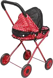 Miniature Doll Stroller Toy Baby Doll Carriage Accessories Play Stroller for Kids Random Style