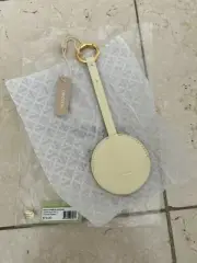 Oroton maeve mirror keyring leather lemon butter RRP$70
