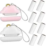 FOMIYES 2pcs Cloud Shaped Lint Roller with Protective Case Pocket Pet Hair Remover for Clothes Furniture and Bedding Includes Adhesive Refills for Quick Hair Removal