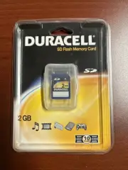 Duracell SD Flash Memory Card 2 GB New In Original Unopened Packaging