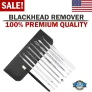 9 PCS Blackhead Acne Tweezers Pimple Blemish Extractor Remover Tool Kit Set USA
