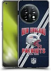 Head Case Designs Officially Licensed NFL Football Stripes New England Patriots Logo Art Soft Gel Case Compatible with OnePlus 11 5G