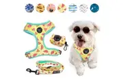 3-PIECE WALKIES BUNDLE [Pipco Pets] - Adjustable Dog Harness + Lead + Poo Bag Dispenser (Summer Melons)
