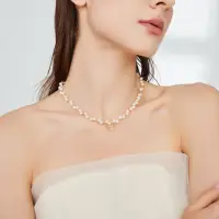 在飛比找momo購物網優惠-【KT DADA】法式項鍊 女生禮物 項鍊女 純銀項鍊 珍珠